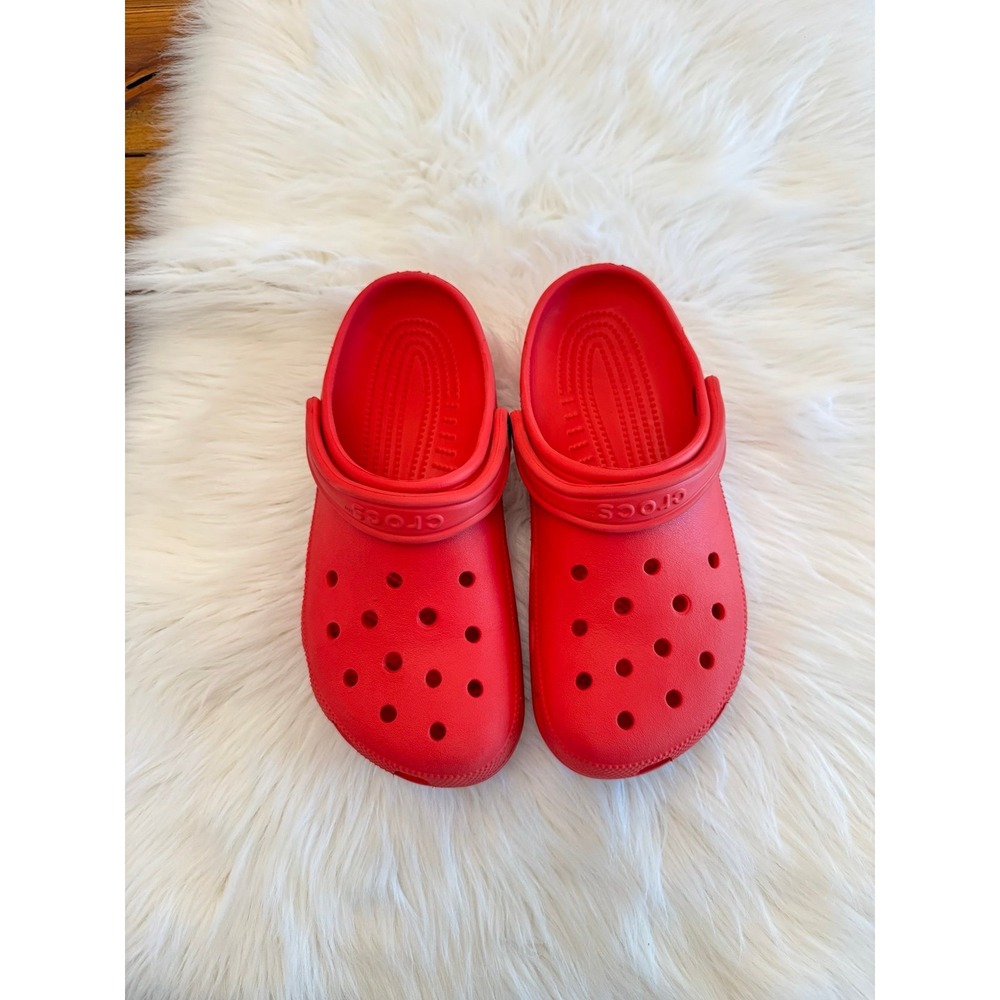 Men's red crocs size 8